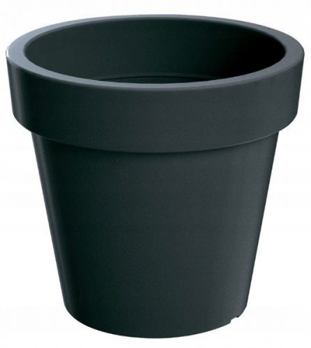  Vaso da fiori Prosperplast 49 cm x 49 x 45,5 cm diametro 49 cm plastica tonalità grigio e argento