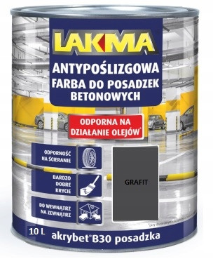 Lakma vernice acrilica per cemento 10 l GRAFITE opaca