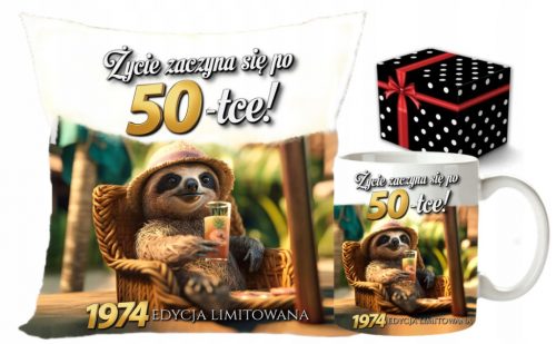  DIVERTENTE TAZZA REGALO PER IL 50° COMPLEANNO + SET CUSCINI