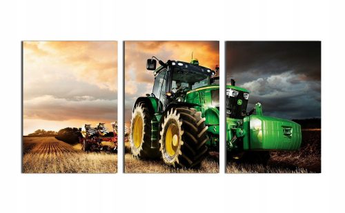 3x QUADRO DA PARETE Trattore John Deere 50x70