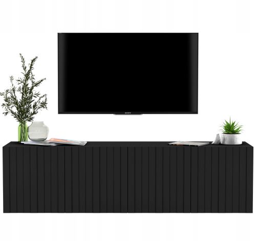  Mobile TV sospeso cassettiera Glamour Black MAT 150 cm