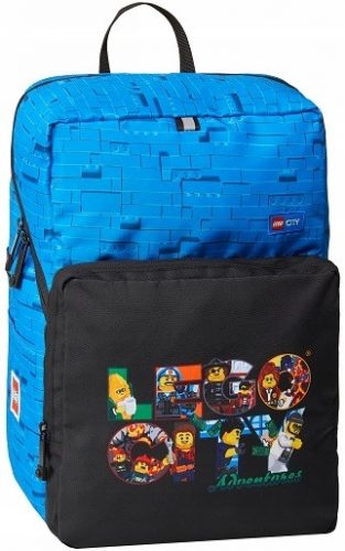  Zaino scolastico LEGO City LEGO a scomparto singolo, nero, Sfumature di blu, 22 l