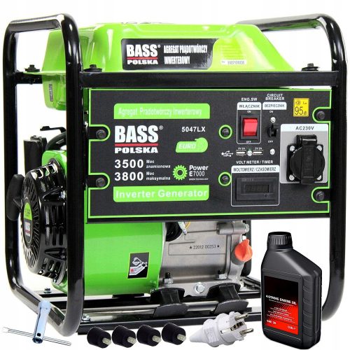 Generatore di corrente portatile monofase Bass 3800 W a benzina