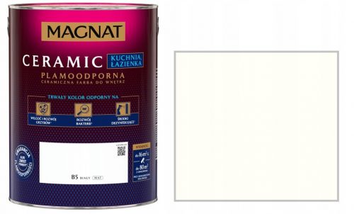  Pittura murale ceramica Magnat 5 l bianco puro B5 opaco