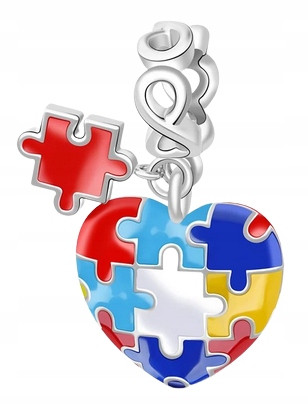  CHARMS puzzle cuore argento s925