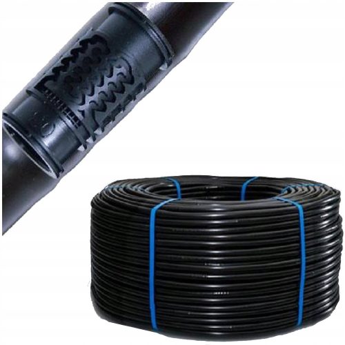  Ala gocciolante Nera 16mm 33cm rotolo 50m con tubo super efficiente di compensazione