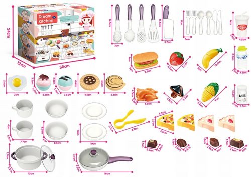  Mega Set cucina cibo e accessori 47 pz