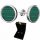  ORECCHINI CELEBRITY IN ARGENTO MALACHITE ARGENTO 925