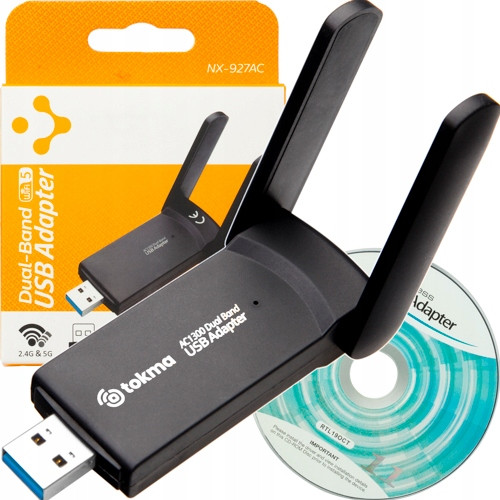  AC1300 ADATTATORE SCHEDA DI RETE WiFi Wi-Fi TO USB CON ANTENNE 1300Mbps 5GHz