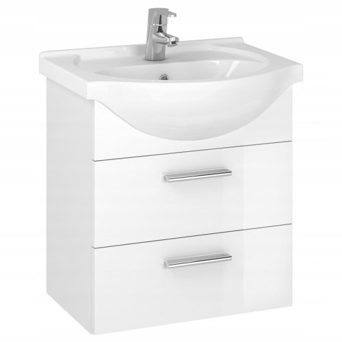 MOBILE BAGNO CON LAVABO SOSPESO, BIANCO, 50 cm