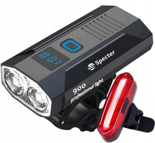  Luce per bicicletta Spectre 900 lm USB + Luce per bicicletta Spectre YQ-Y19 120 lm Batteria