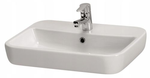 Lavabo da appoggio rettangolare Cersanit Caspia