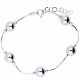  Bracciale da donna a sfere in argento 925, ARGENTO 925