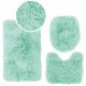 SET DI PELUCHE TAPPETI DA BAGNO, 3 pezzi, celadon