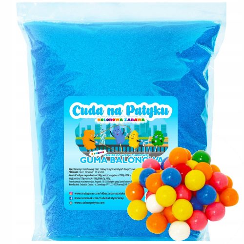  Dispositivo per zucchero filato Miracles on a Stick Bubble Gum Zucchero filato 1 KG S blu 1 W