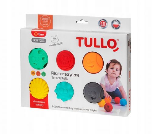  Palline sensoriali Tullo Smileys 6 pz.