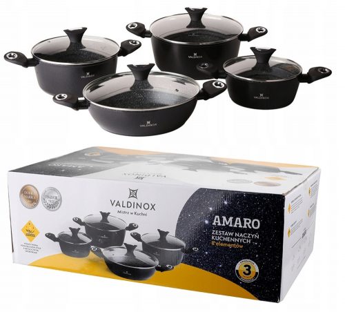 Set pentole Valdinox Amaro in alluminio, 8 pz.