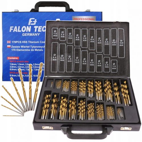  Set punte per metallo Falon-Tech FT390170T 170 pz.