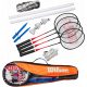  Rete Wilson Badminton V2 3 4PC, set di racchette con volano