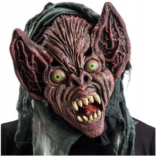  Carnival Toys CT01465 maschera da zombie in lattice arancione e rossa