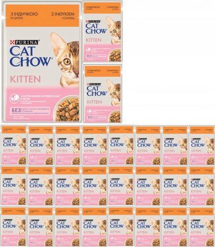  PURINA CAT CHOW Gattino con tacchino e zucchine 26x85g