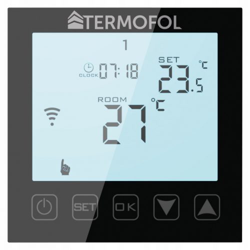  Termoregolatore da incasso Termofol TFWIFIBLACK, nero