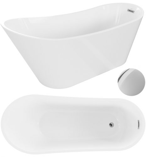 Vasca da bagno freestanding in acrilico Mexen Alta scarico centrale 170 x 75 cm