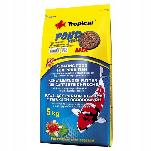  Tropical Pond Pellet Mix S mangime per pesci 5 kg 50 l