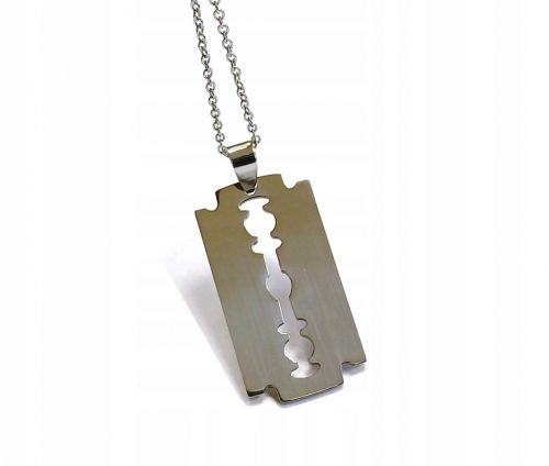  COLLANA, CIONDOLO, PENDENTE, PENDENTE LAMA DI RASOIO IN ARGENTO