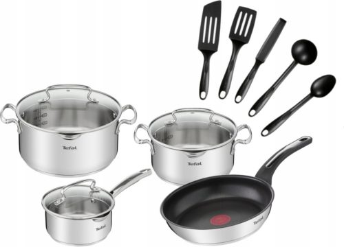 Set di pentole Tefal Duetto+, acciaio inossidabile, 6 pz.