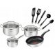 Set di pentole Tefal Duetto+, acciaio inossidabile, 6 pz.