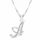  Collana catena in argento 925 Lettera Lettera A