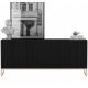  Cassettiera Meble Lindner ELPIS 168 x 36,5 x 72 cm nero opaco