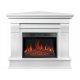  Camino elettrico da terra ArtiFlame con funzione riscaldamento, bianco, 1800 W, 110,6 x 90 x 70 cm