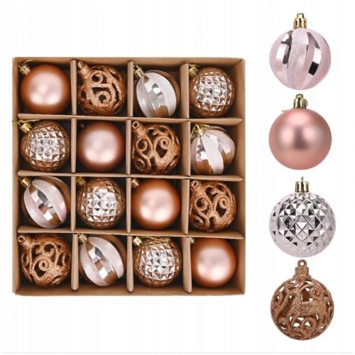  SFERE DI NATALE SET DECORAZIONE ALBERO DI NATALE 16 pz