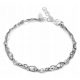  Bracciale in argento intrecciato con zirconi 925