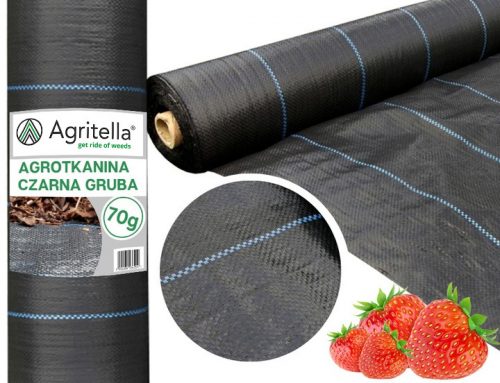 Agrotessile - Pacciamatura agrotessile (antierbacce) Rolmarket nero 60 x 5000 cm 70 g/m²