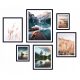 6x DIPINTI CON CORNICE POSTER BOHO FRAME PAMPAS BARCA