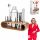 Set Barman Con Supporto In Acciaio Bamboo 12 Pezzi