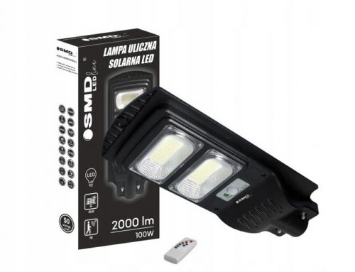  Lampione stradale 100 W 1500 lm ad energia solare