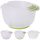 SET CIOTOLE, misurino da cucina antiscivolo, 3 pezzi, bianco e verde