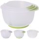 SET CIOTOLE, misurino da cucina antiscivolo, 3 pezzi, bianco e verde