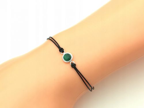  bracciale in argento malachite, argento pr. 925