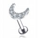  ARGENTO LABRET MOON ZIRCONIA TITANIO G23 1.2/6