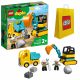  LEGO Duplo 10931 Camion ed Escavatore Cingolato + LEGO 6315792 SACCHETTO DI CARTA VP MEDIO M 34X41X10 TE