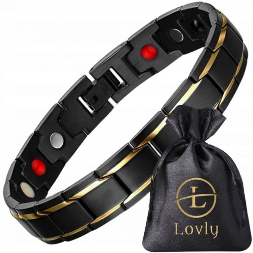  BRACCIALE MAGNETICO DA UOMO FORTE Black Health ORIGINALE