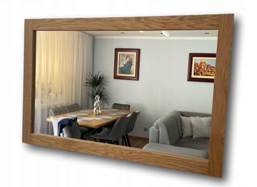 Specchio da parete Oak Home, rettangolare, cornice in legno, 800 x 600 mm