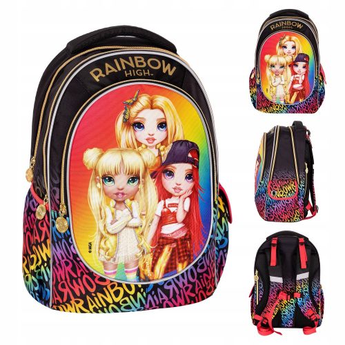  Zaino scuola multiscomparto Rainbow High Astra, multicolore, 24 anni