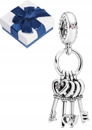  Charms Ciondolo Chiavi dell'amore AMORE Argento 925