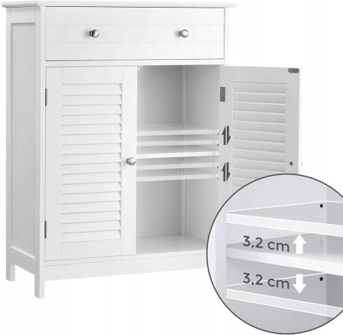  Mobile da bagno Songmics, bianco, 60 cm